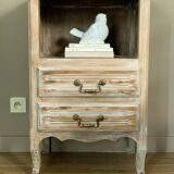 Old solid wood sideboard, restyled and chalk-washed
