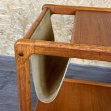 60s 70s teak table side table newspaper stand Danish Design Denmark