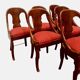 Suite de six chaises gondoles en acajou et placage XX siècle