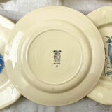 6 flat plates digoin sarreguemines model "cannes"