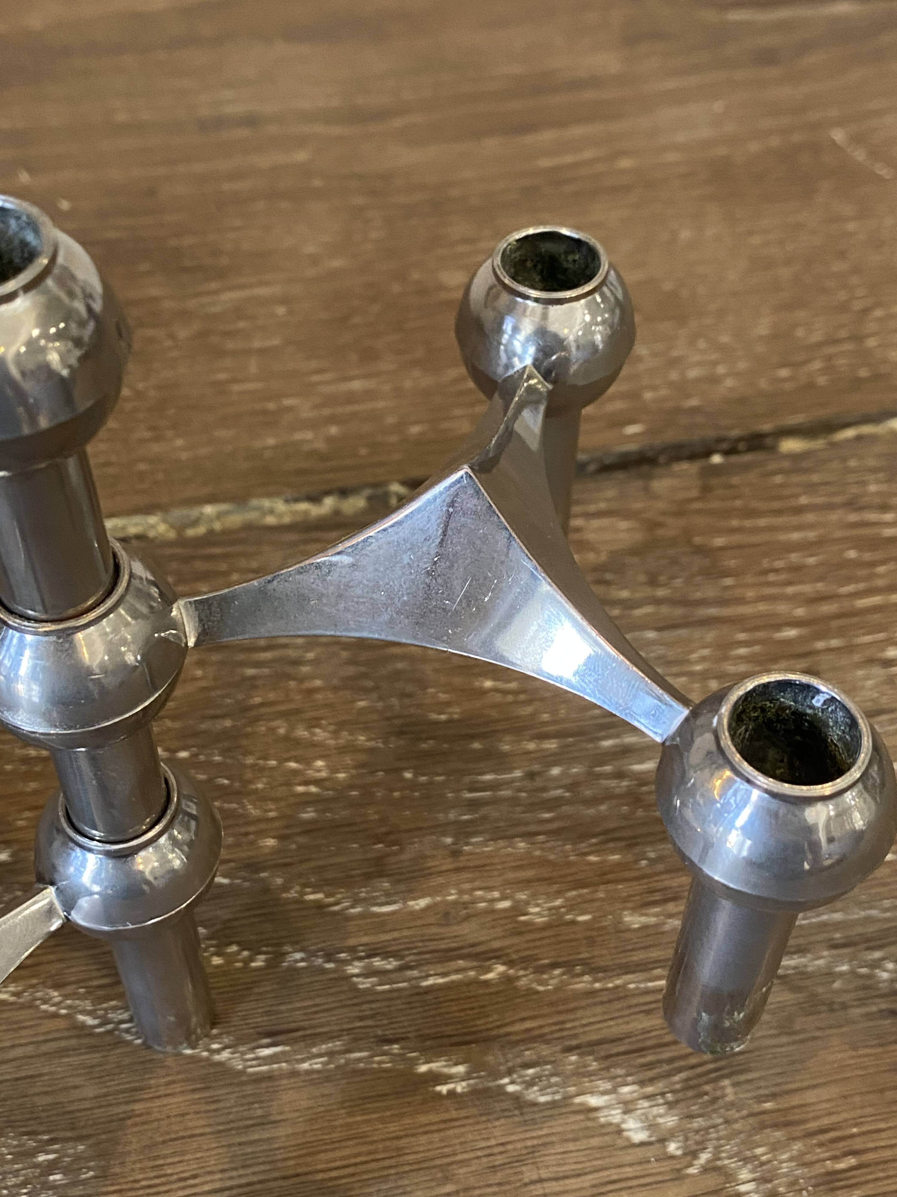 Set of 4 modular s22 candle holders nagel vintage 1970