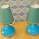 Pair of Ceramic Bedside Lamp 50s-60s .