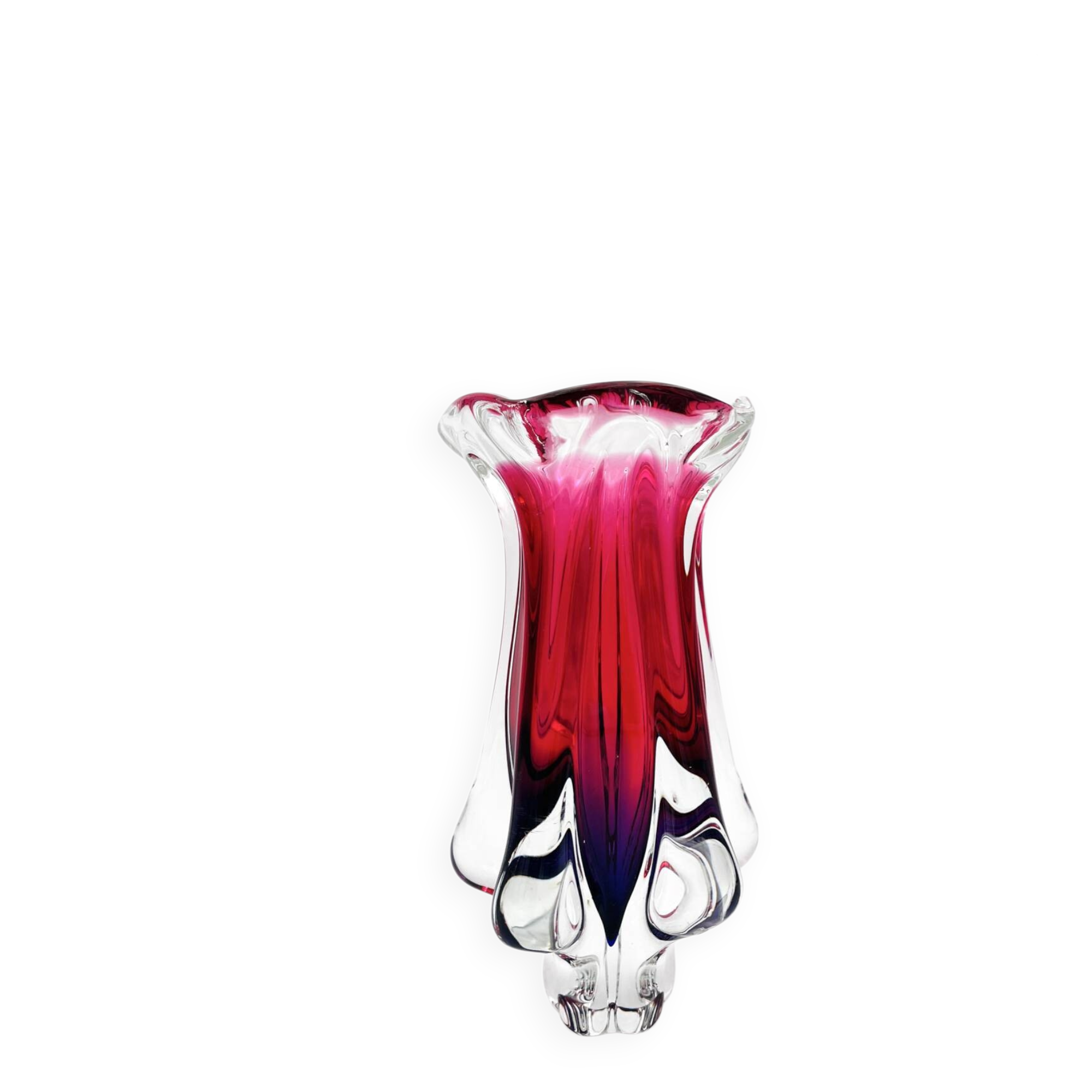 Organic Vase - Sommerso - Josef Hospodka - Bohemian Crystal - Circa