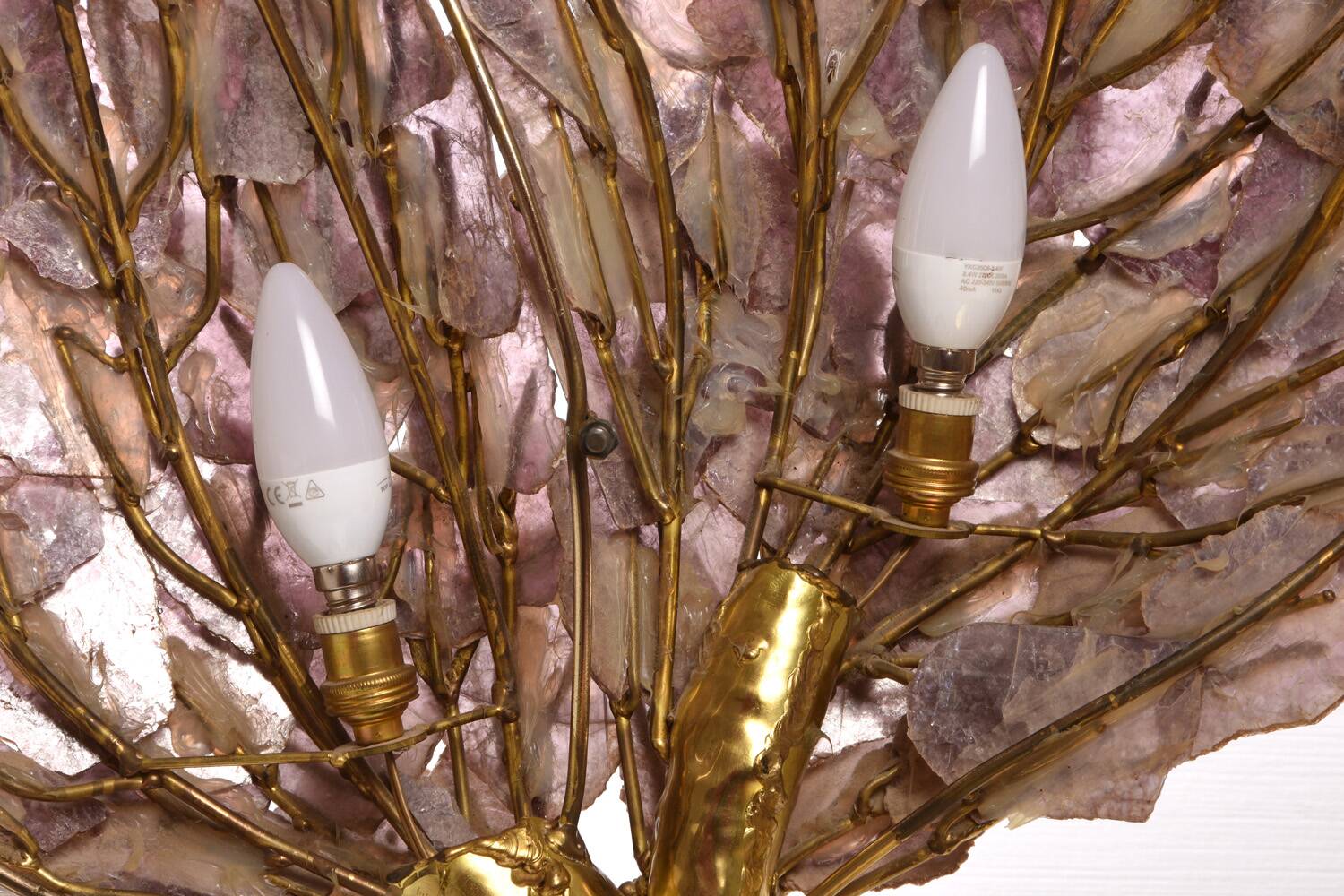 Mica foliage “tree” lamp