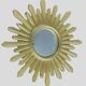 Golden resin "witch's eye" sun mirror, 52 cm