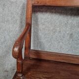 Bench with openwork backrest Louis XIII style 19th century in oak