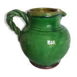 Green ceramic jug