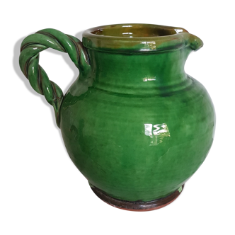 Cruche céramique verte