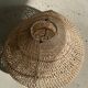 Small rattan lampshade in the shape of a braided hat