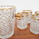 Set Glassware barware of Mid-century by Bohemia Crystal,1960's.