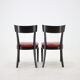 Chaises de salle à manger en cuir rouge des années 1950 pour UP Tchécoslovaquie, Ensemble de 4