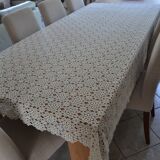 Lace/macrame tablecloth 147 cm/226 cm