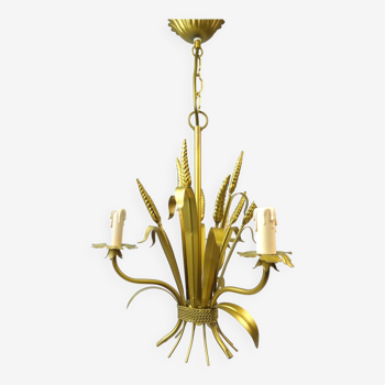 Magnifique lustre du milieu du siècle Hollywood Regency Suspension Italie Années 50