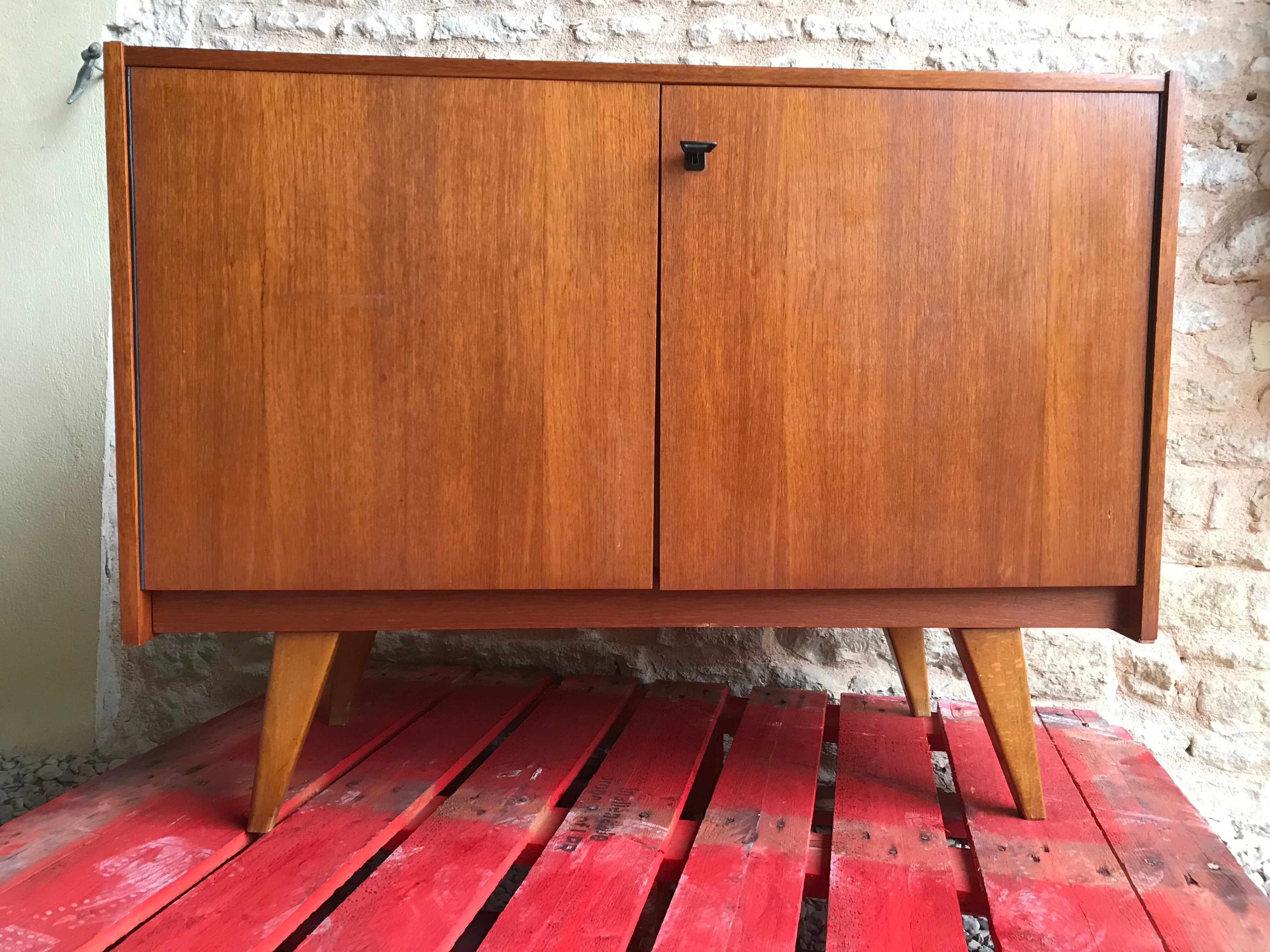 Vintage sideboard feet compass 1960's