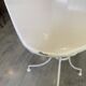 White square bistro table for bar café terrace garden metal 1950 white
