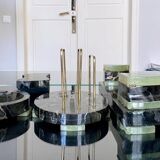 Inkwell Holder Mail Buffer Ashtray - Art Deco - Onyx Marble - Office