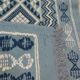 Traditional handmade blue and white kilim carpet 50x100cm