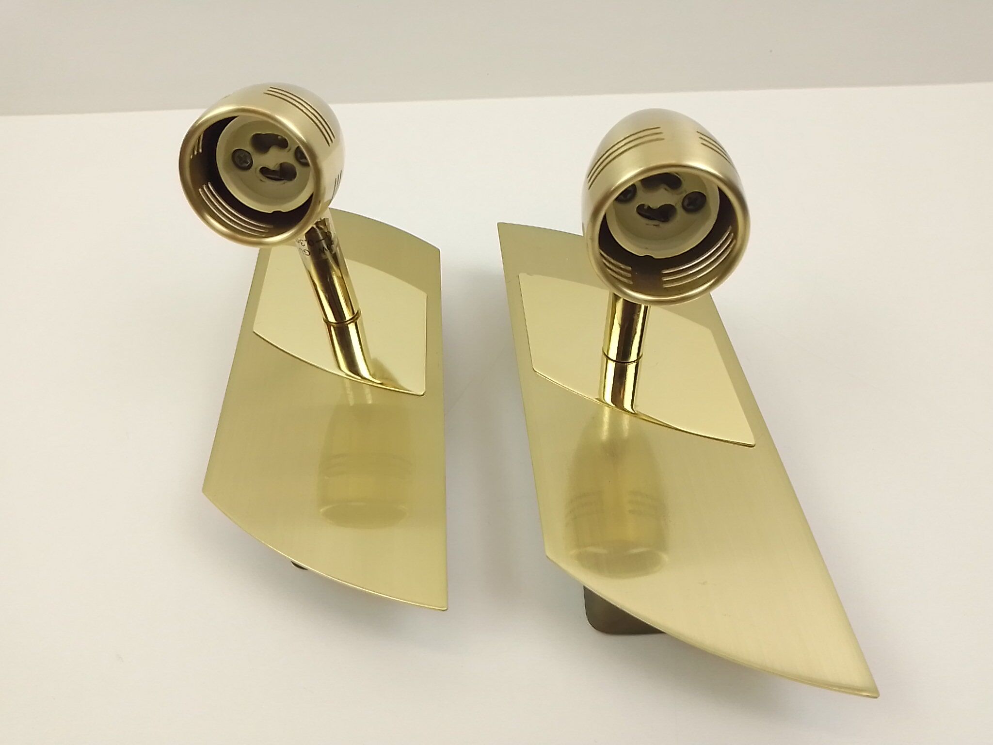 Pair of wall lamps spotlights gold metal Eglo