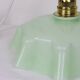 Mint green glass pendant lamp, vintage