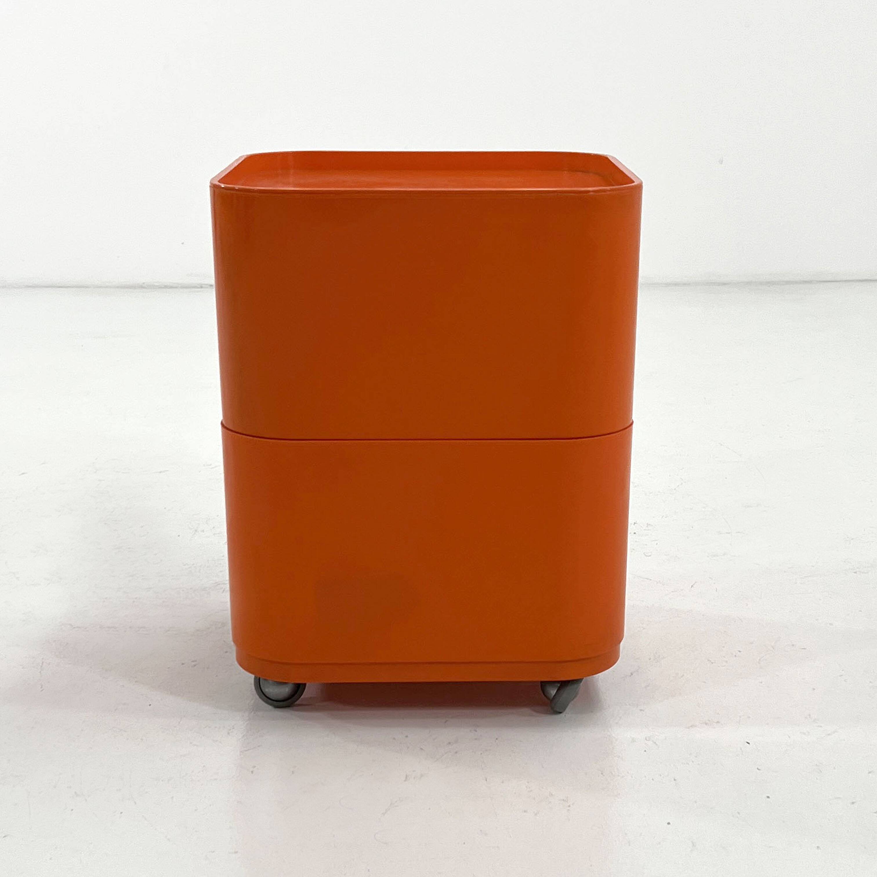 Componibili Cabinet Orange by Anna Castelli Ferrieri for Kartell, 1970