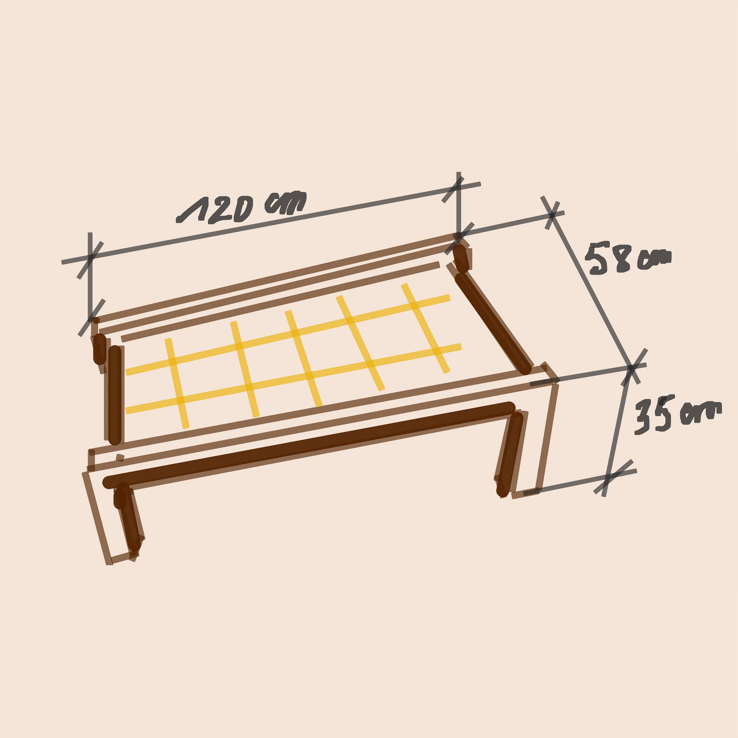 Table basse céramique motif herbier