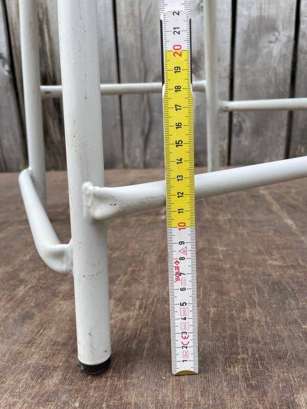 Vintage industrial stackable stool in wood and metal