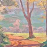 The clearing - orientalist oil by Sarraillon