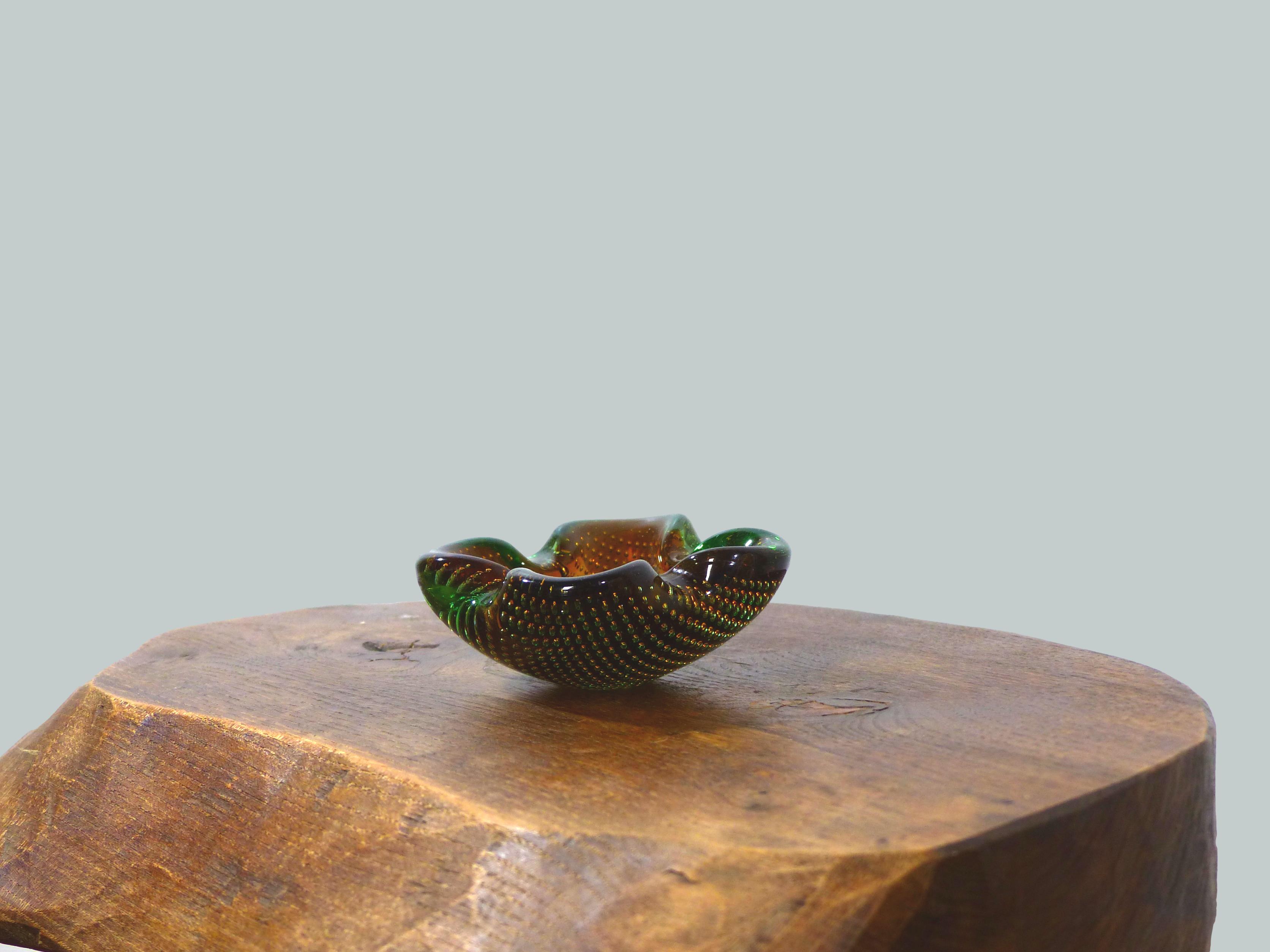 Green and Yellow Wallan Ashtray