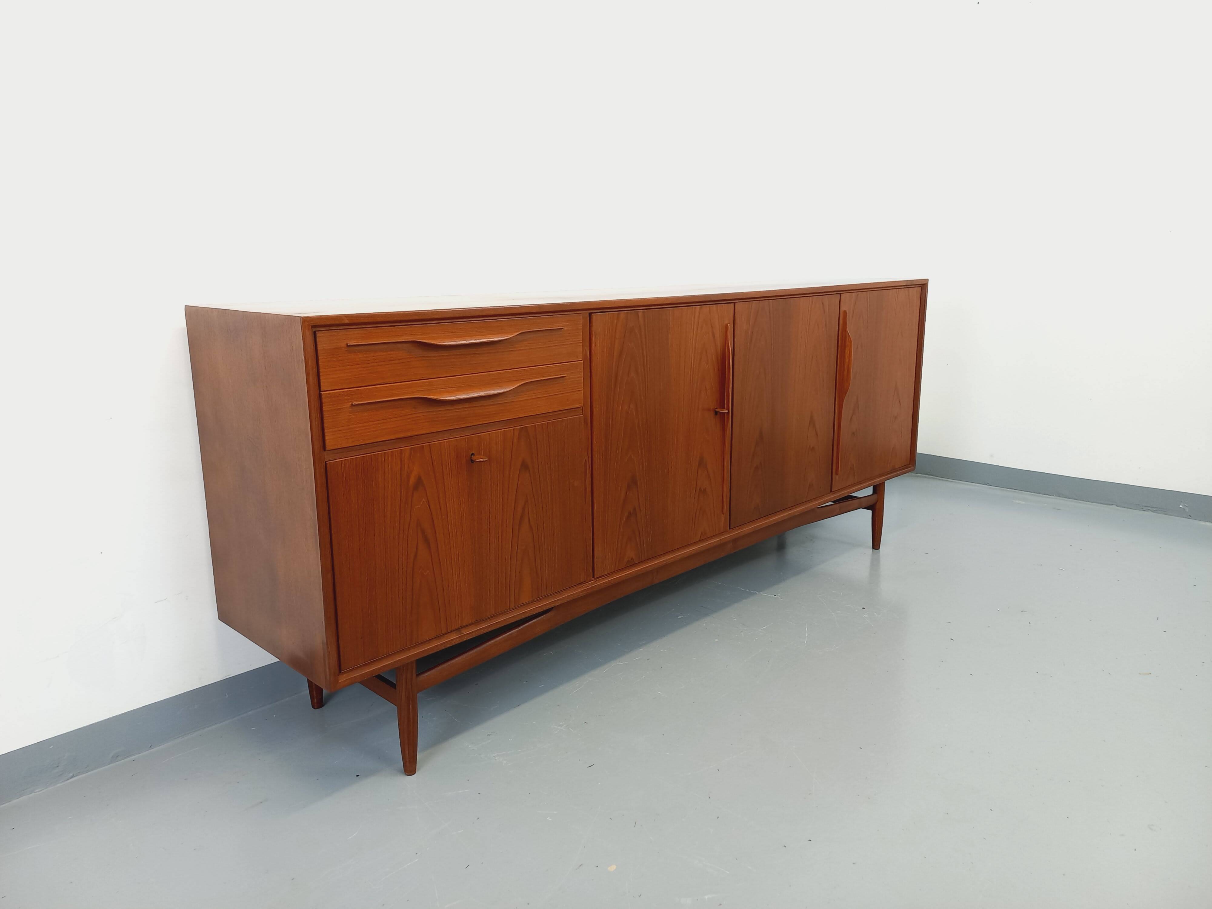 Vintage Swiss Teak Scandinavian style sideboard in teak from the 60s