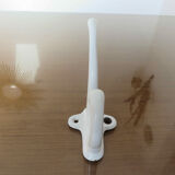 White enamelled cast iron wall hook 30s 40s