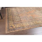 Vintage Turkish Oushak Handmade Wool Cotton Orange Area Rug 124x251