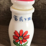 Set of 4 vintage opaline spice jars