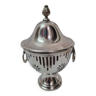 Silver metal lion head cup early 20th century