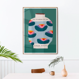 Affiche murale vase coloré nénuphars 30cm*40cm