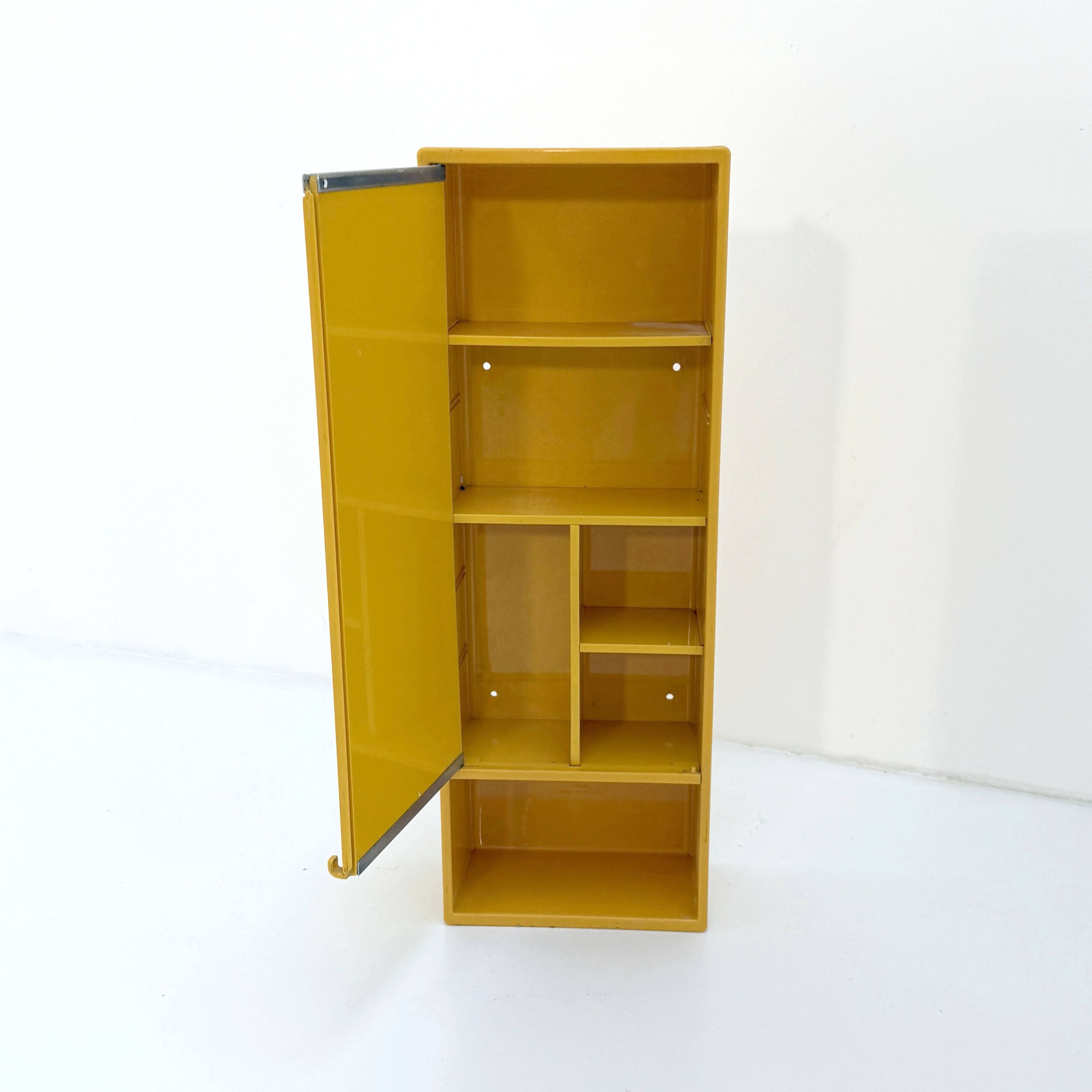 Yellow wall cabinet by Olaf Von Bohr for Gedy, 1970