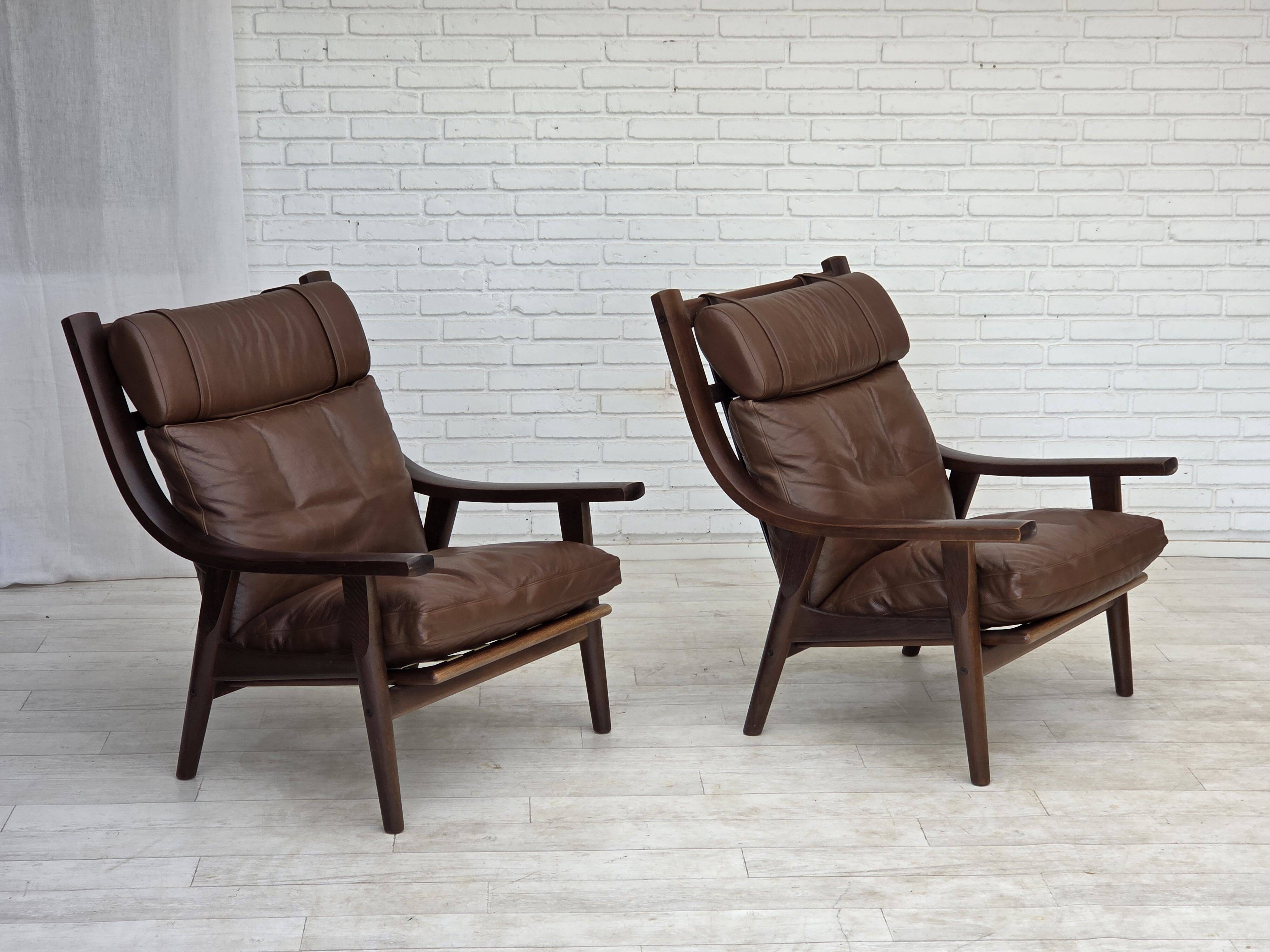 1970s, Danish design by H.J.Wegner, highback armchair, model GE530.