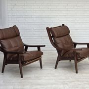 1970s, Danish design by H.J.Wegner, highback armchair, model GE530.