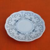4 Cups / Saucers (shower foot) Coffee Porcelain arabesque décor / flowers