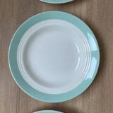 Set of 3 St Amand earthenware soup plates