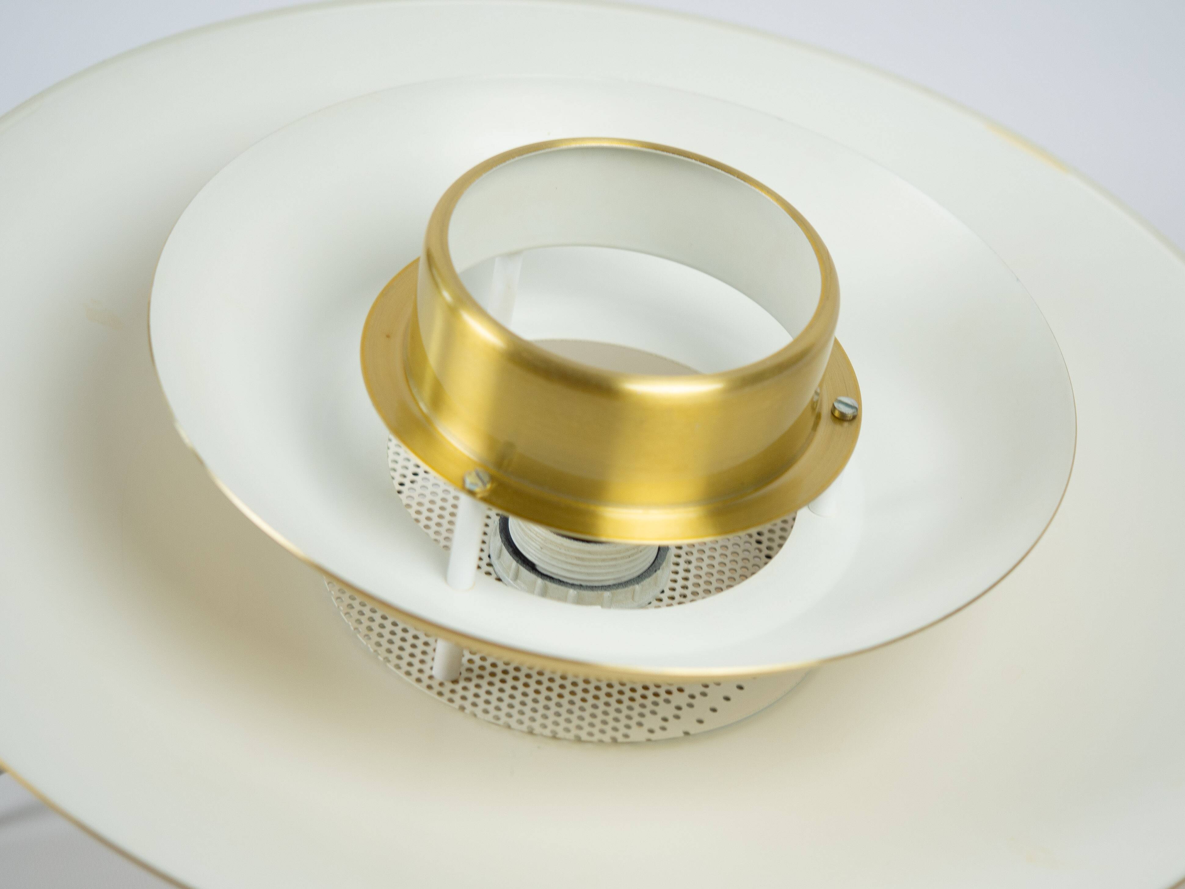 Danish vintage Roma2 pendant lamp by Junge, 1980s