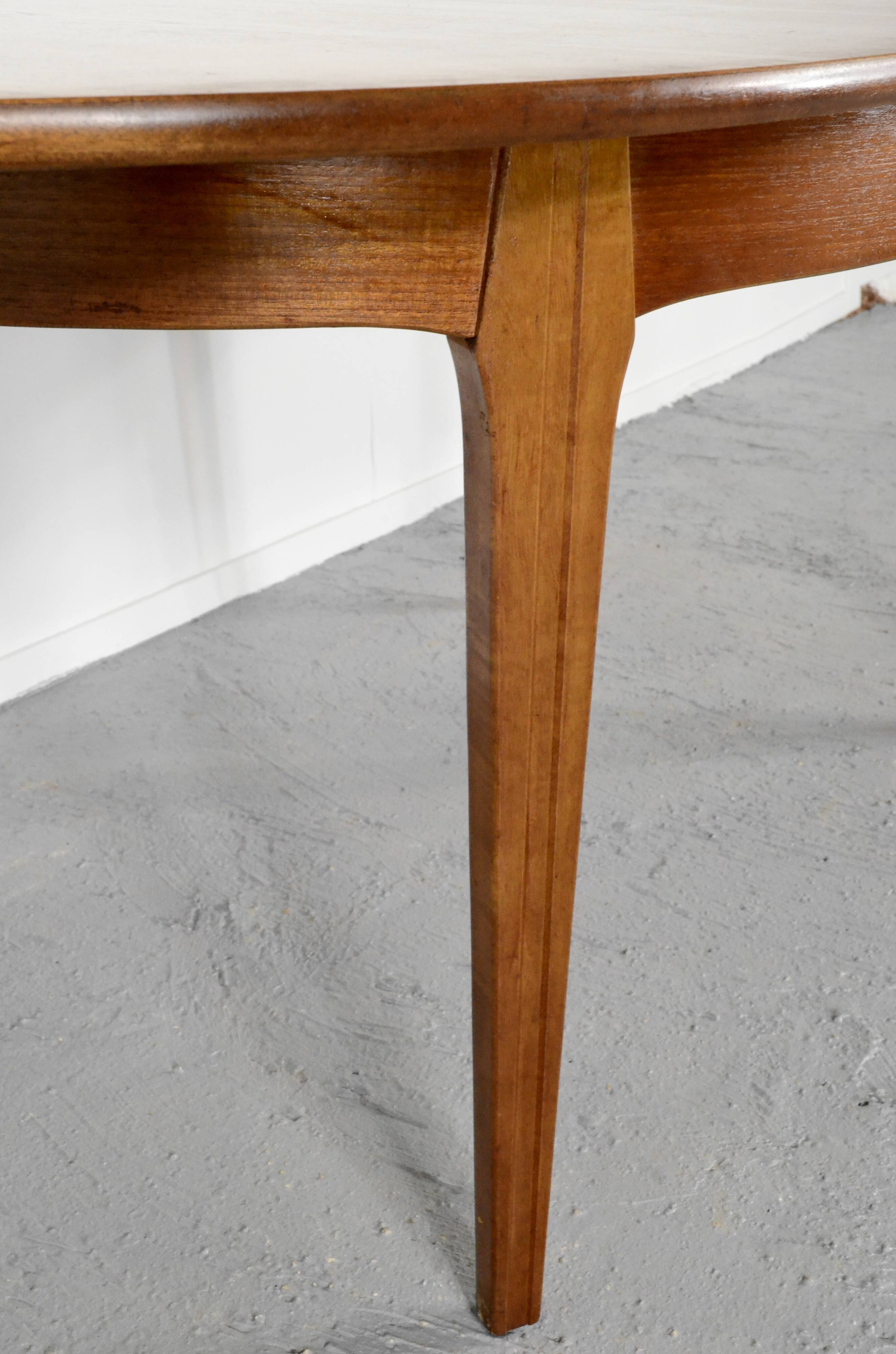 Midcentury Oblong Teak Extending Table. Vintage Modern / Danish / Retro Style .