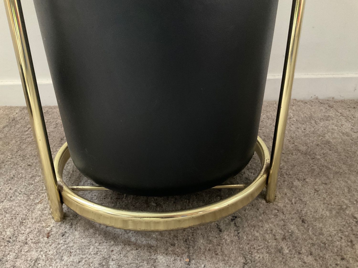 Vintage umbrella door in gilded metal 70s