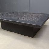 Brutalist stone coffee table, Made In belgium, 1960s