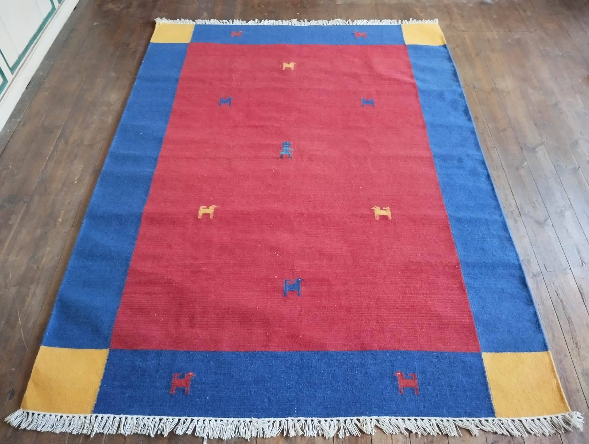 Handmade Indo Gabbeh rug 233x171cm