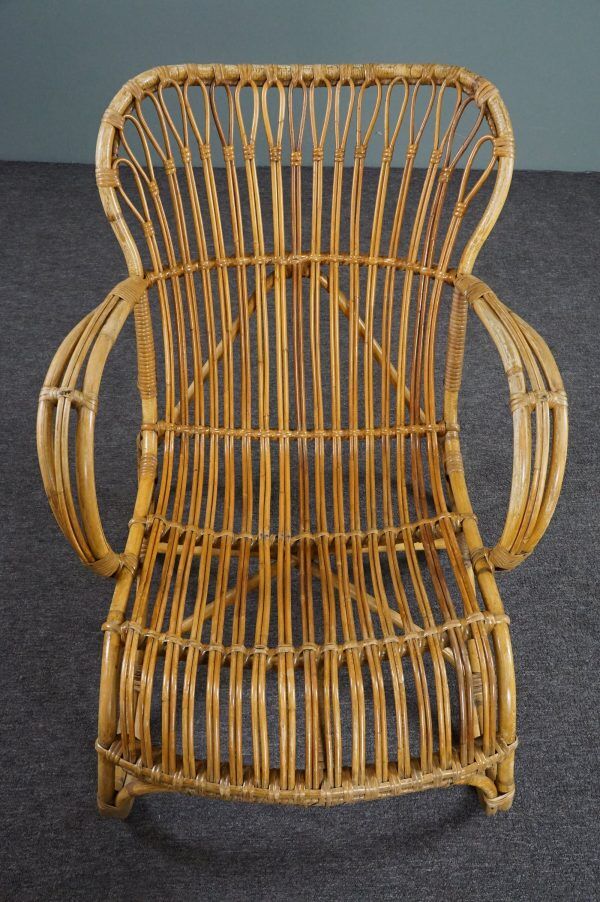 Rattan armchair Dutch Design Belse 8, 1950