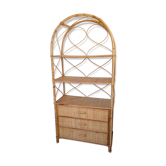 Étagère vintage en rotin
