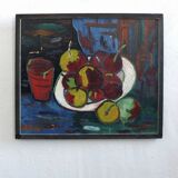 Uldis Rēdelis still life painting "With red vessel" | Latvia | 2005