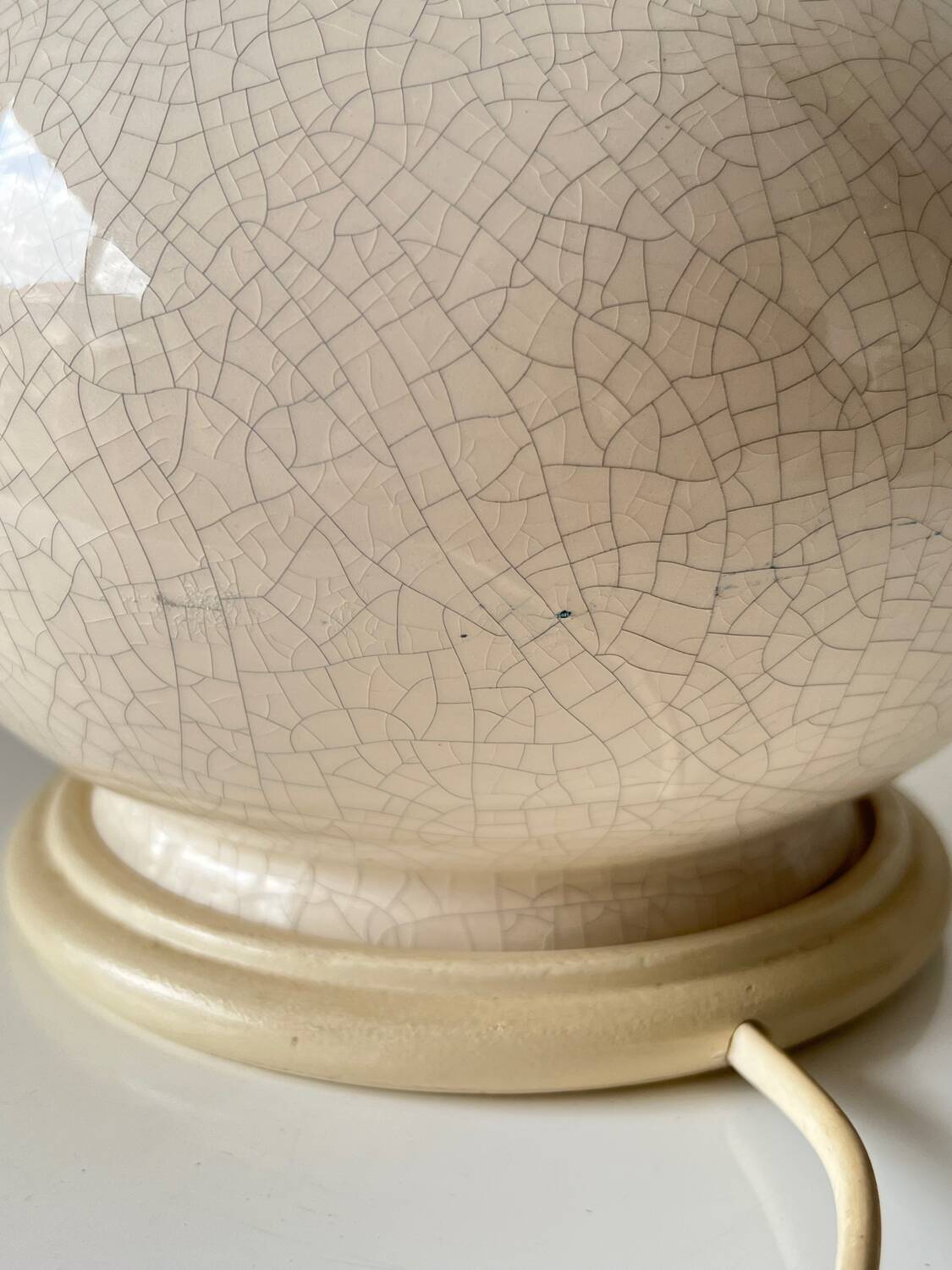 Vintage cracked glazed ceramic lamp – 1970s