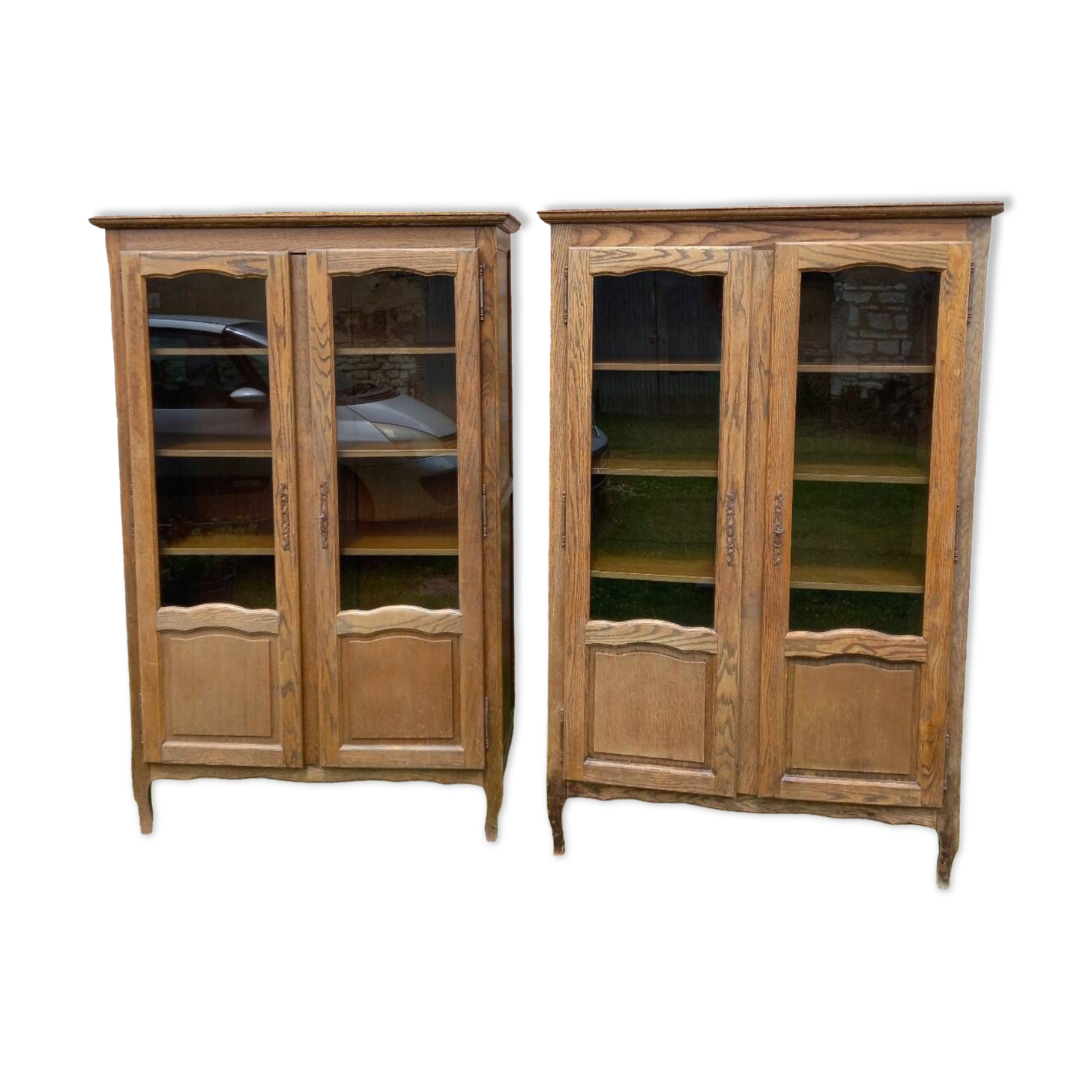 2 vitrines ancienne en bois