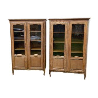 2 vitrines ancienne en bois